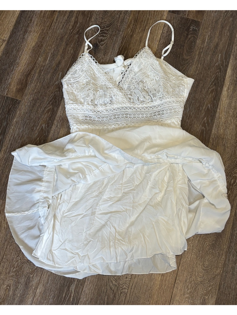 Ecowish White Lace Tiered Summer Dress - Picture 10 of 13